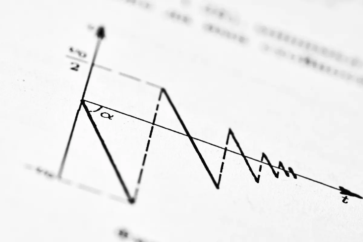 Kâğıt üzerinde sismik dalgaları andıran grafik çizimi (temsili fotoğraf)